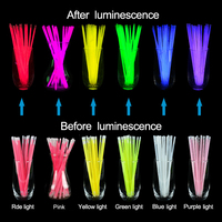 Party lampa fluorescencyjna kije bransoletki naszyjniki Neon na wesele świecące kije kolorowe blask Stick 6